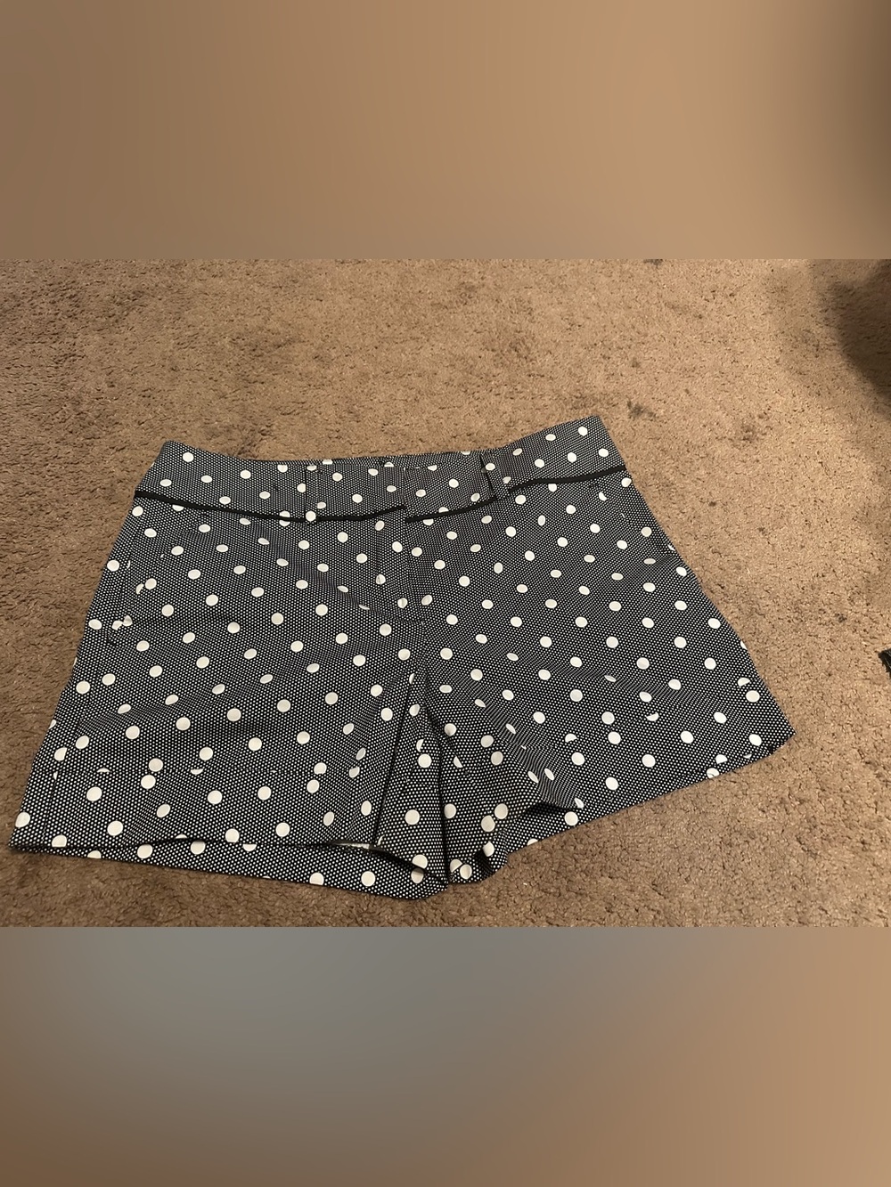 Women's Black and White  Polka Dot Shorts